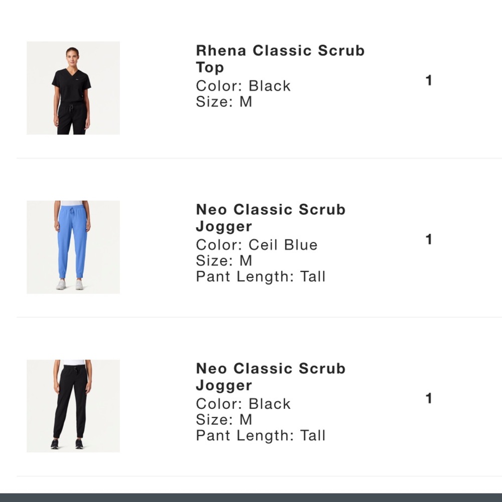 Jaanuu Scrub Set in Black